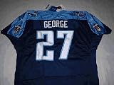 Eddie George Tennessee Titans Authentic Reebok NFL Football Jersey (Navy Blue)