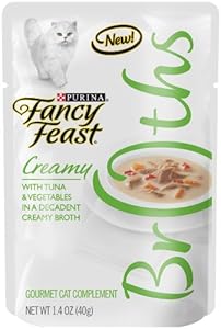 Fancy Feast Broths with Tuna and Vegetables Creamy Pet Food, 32-Pack Fancy Feast Broths with Tuna and Vegetables Creamy Pet Food, 32-Pack