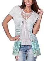 Peace & Love Chaqueta Punto (Blanco / Verde)