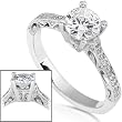 1-1/5ct TW IGI Certified Round Brilliant Diamond Engagement Ring in 18kt White Gold