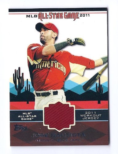 2011 Topps Update All Star Stitches Game Used Jersey #1 Jose Bautista Toronto Blue Jays