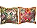 2 Hot Red Green Sari Zari Borders Toss Pillow Cushion Covers 16"