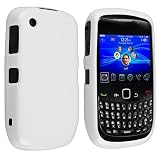 TPU Rubber Skin Case for BlackBerry Curve 8520 / 9300, White Jelly