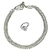 Indian Foot Jewelry Silver Set Pair of Ankle Bracelet and Toe Ring 49 gms.9 inches (anklt553)