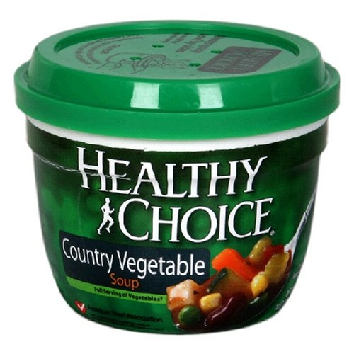 Healthy Choice Country Vegetable Soup, 14-Ounce Microwave Bowls (Pack of 12)
