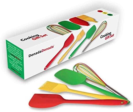 NEW Cooking Utensils Gift Set - 4 Silicone BPA Free Safe Cooking Kitchen Gadgets