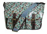 Jasper Micro Floral Saddle Crossbody / Satchel Bag in Baby Blue
