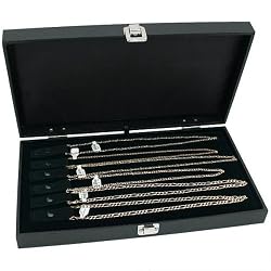 Wood Jewelry Display Case With 2 Necklace Inserts New