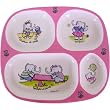 Divided Tray Baby Cie Babar Elephant Pink Melamine Colorful melamine Dinnerware with wording