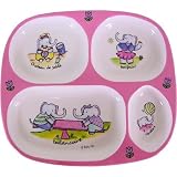 Divided Tray Baby Cie Babar Elephant Pink Melamine Colorful melamine Dinnerware with wording