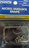 Tournament Choice Size 1 Nickel Duolock Snaps - 10 pack
