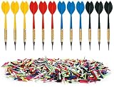 12 Standard-Pfeile mit 500 bunten Dartspitzen 1/4 BSF 12 Standard-Pfeile mit 500 bunten Dartspitzen 1/4 BSF
