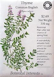 Thyme Seeds English Certified Organic