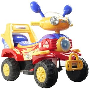 EZ Riders HL819-7 Battery Operated 4 Wheel Vehicle Red Yellow Blue by