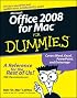 Office 2008 for Mac For Dummies (For Dummies (Computer/Tech))