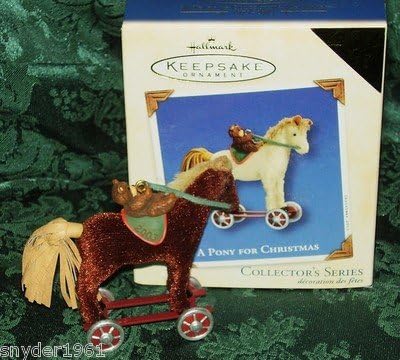 QX8229C A Pony For Christmas Repainted Version 2003 Hallmark Keepsake Ornament