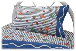 Crayola Collection Sports Twin Sheet Set &copy; 2005 Binney & Smith