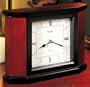 Bulova Holyoke Mantel Clock - Solid Wood Case with Cherry & Black Finish