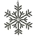 Elegant Hanging Decor for Home and Party Decoration | Handmade Snowflake Iron & Glass Pendant Hanging White Snowflakes Decorations | 6 Inches-Set of 6