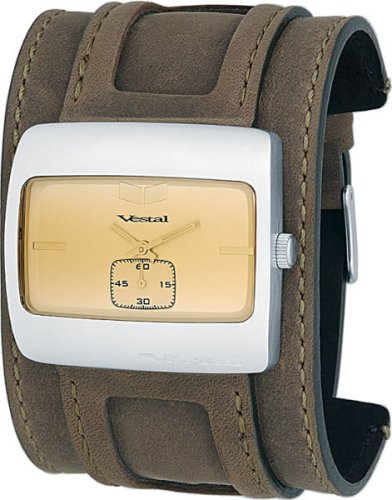 VESTAL SAINT WATCH BROWN STRAP CHAMPAGNE DIAL SN004