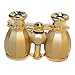 HQRP 4 x 30 Opera Glasses Antique Style Golden with Golden Trim w/Necklace Chain 4X Extra High Magnification w/Crystal Clear Optic (CCO) Plus Coaster