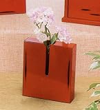 木製　根来塗　ブロック花入