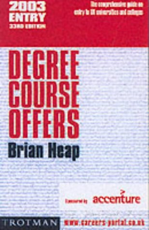 Degree Course Offers 2003