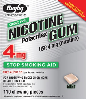NICOTINE GUM RUGBY MINT 4 mg 110 (Compared to Nicorette Gum) NICOTINE GUM RUGBY MINT 4 mg 110 (Compared to Nicorette Gum)