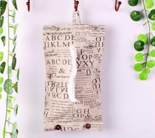 Multi-function Tissue Box Cover Hanging Button Storage Cotton Linen