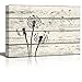 wall26 Canvas Print Wall Art Windy Black & White Dandelion Silhouette Nature Flowers Wood Panels Illustrations Rustic Scenic Colorful Multicolor Cool Zen for Living Room, Bedroom, Office - 12