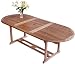 LNO79011 - Eucalyptus Outdoor (Indoor) Garden Extension / Extendable Dining Table - Solid FSC Hard Wood (Natural Color)