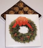 Scott's Cakes Pecan White Chocolate Truffles 1 Pound Wreath Box