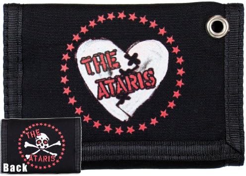 Ataris - Skull & Heart Nylon Tri-fold Wallet