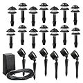 Intermatic LX19720T Malibu Outdoor Lighting Kit with Fourteen Tier Lights, Six Floodlights plus 88-Watt Power Pack/Timer, Black