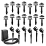 Intermatic LX19720T Malibu Outdoor Lighting Kit with Fourteen Tier Lights, Six Floodlights plus 88-Watt Power Pack/Timer, Black