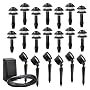 Intermatic LX19720T Malibu Outdoor Lighting Kit with Fourteen Tier Lights, Six Floodlights plus 88-Watt Power Pack/Timer, Black