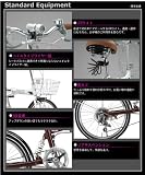 ARUN(アラン) カギ・ライト・カゴ付き20インチ6段変速折りたたみ自転車 MSB-206AS ブラウン MSB-206AS