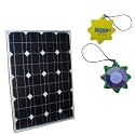 HQRP 50W Mono-crystalline Solar Panel 50 Watt 12 Volt in Anodized Aluminum Frame 10 Years Limited Power Warranty