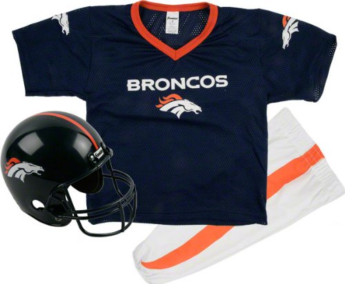 Denver Broncos NFL Youth Helmet and Uniform Set by Franklin - Medium