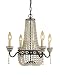 Search : AF Lighting 7003-4H Parlor Candle Base Mini Chandelier, Oil Rubbed Bronze with White Faux Beads