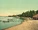 Beach at Harbor Point in Michigan, 1902 - Exceptional Print of a Vintage Photochrom Image from the Library of Congress Collection