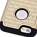 iPhone 6S Case, iPhone 6 Case, Style4U iPhone 6S / 6 Studded Rhinestone Crystal Bling Hybrid Armor Case Cover for Apple iPhone 6S / iPhone 6 with 1 HD Screen Protector and 1 Stylus [Gold/Black]