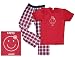 HAPPY MOM Smile Face Cranberry Womens Pajama Set - large