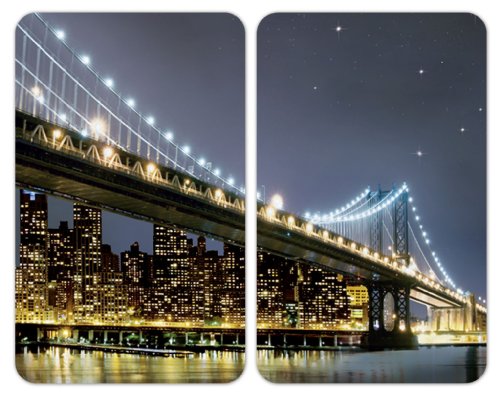 Wenko - 2521320100 - Protège-Plaque Universel - 2 Pièces - Brooklyn Bridge