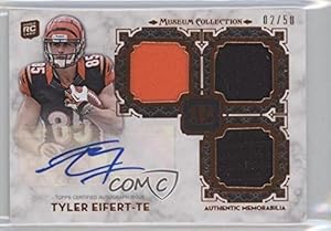 Tyler Eifert #2/50 Cincinnati Bengals (Football Card) 2013 Topps Museum Collection Signature Swatches Triple Relic Copper #SSTRA-TE