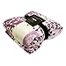 GiniHome Qbedding 380 GSM Anti-Static Microplush Queen (78-Inch-by-90-Inch) Fleece Blanket, Lily Leaves