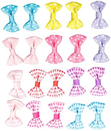 Starfish Berry 20pc Toddler Ribbon Bows Girl Hair Clips, New 10 Pairs Baby Shower Newborn Girls Gifts Set SB03