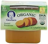 Gerber 1st Foods Organic Sweet Potatoes, 2-Count, 2.5-Ounce Tubs (Pack of 8)