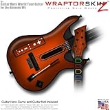 Colorburst Orange Skin fits Band Hero, Guitar Hero 5 & World Tour Guitars f ....