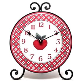 Country Apple Table Clock